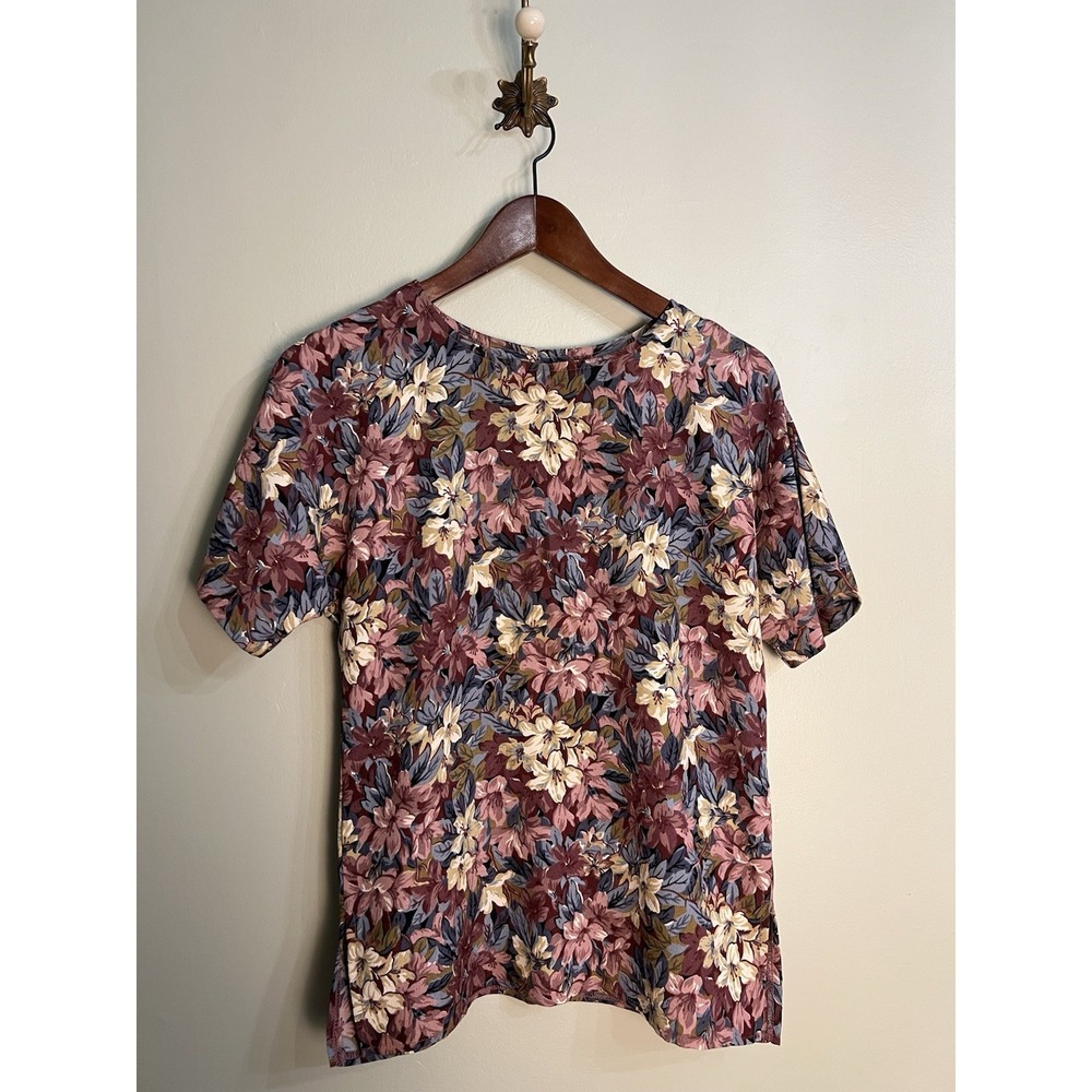 Campus Casuals California Floral Blouse Vintage 90s Classic Small
